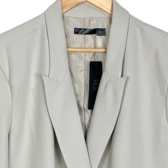 RDI Oversized Boyfriend Double Breasted XL Notched Collar Career Jacket Gray - Picture 3 of 13